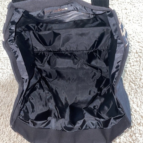 Victoria Secret Striped Light Pink & Black Overnight Tote Bag EUC - Picture 6 of 7